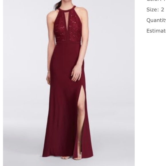 Morgan & Co. Dresses & Skirts - Long Halter Lace Dress